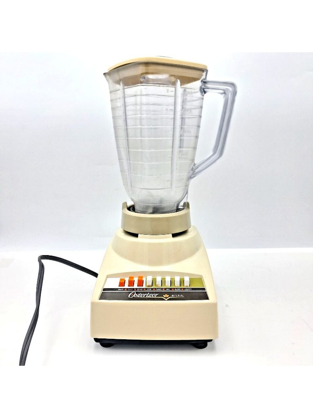Osterizer Imperial Model 423 Blender Made in Canada Plastic Jug 1970's Vintage